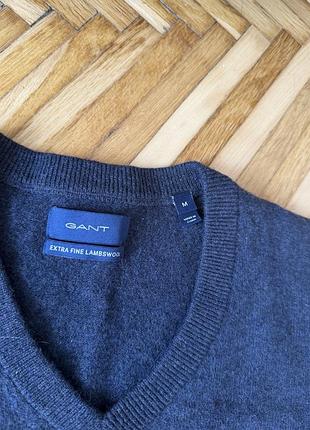 Мужской шерстяной джемпер gant extra fine lambswool (размер m)