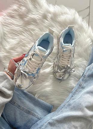 Nike v2k run custom white blue 7