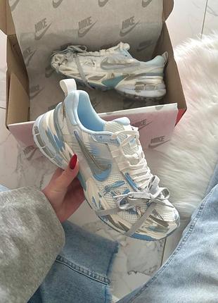 Nike v2k run custom white blue 10