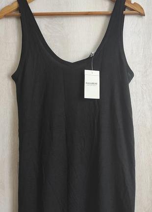 Женская майка из вискозы черная m pull &amp; bear испания