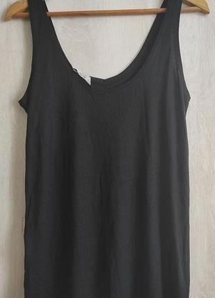 Женская майка из вискозы черная m pull &amp; bear испания 2
