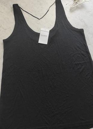 Женская майка из вискозы черная m pull &amp; bear испания 3