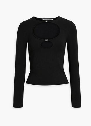 Alexander wang топ з еластичного в'язання з вирізом та кристалами