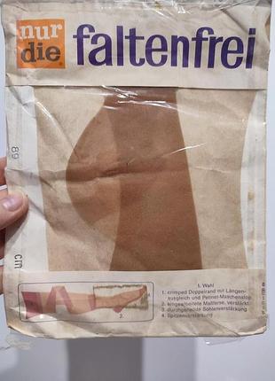 Винтажные эластичные чулки под пояс nur die faltenfrei (фрг / германия), новые
