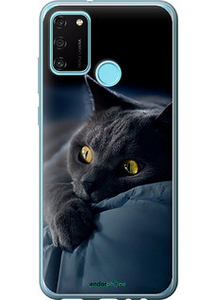 Чехол на huawei honor 9a дымчатый кот "825u-1900-2448"