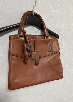Сумка шкіряна coach medium legacy north south satchel