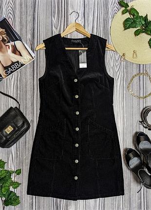 Черный велветовый натуральный сарафан dorothy perkins #4873