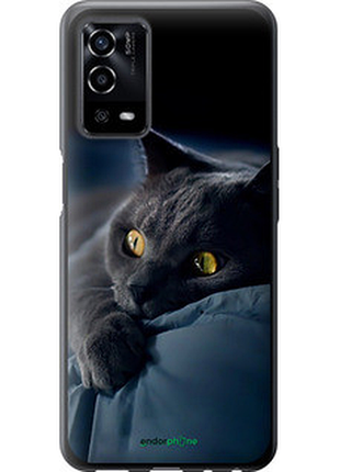 Чохол на oppo a55 димчастий кіт "825u-2273-2448"