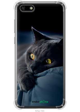 Чехол на huawei y5 2018 дымчатый кот "825sp-1500-2448"