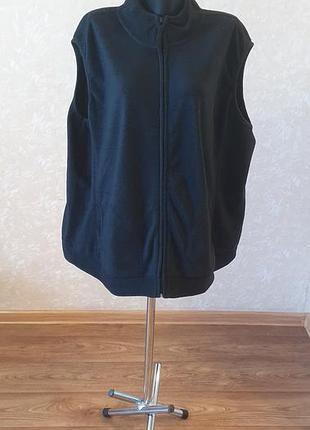 Теплая флисовая жилетка okay на молнии, большой размер батал 54/56 (3xl)