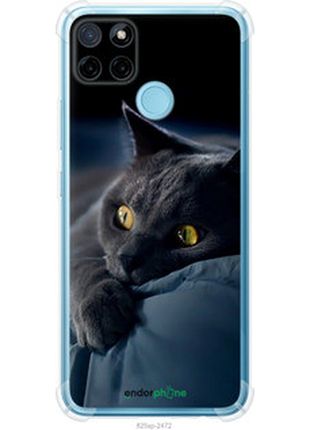 Чехол на realme c21y дымчатый кот "825sp-2472-2448"