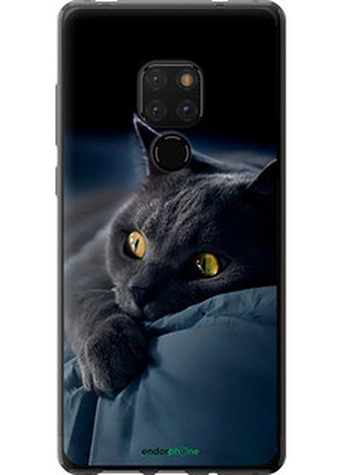 Чехол на huawei mate 20 дымчатый кот "825t-1578-2448"