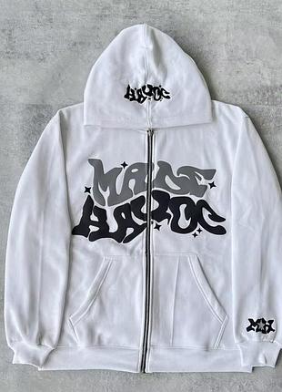 Зіп-худі maison article graffiti white