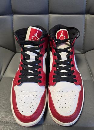 Шкіряні кросівки jordan 1 low chicago 7