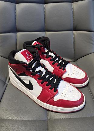 Шкіряні кросівки jordan 1 low chicago 6