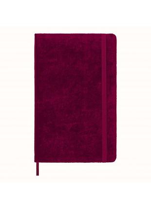 Блокнот moleskine velvet средний, линейка красный + бокс (lcnbvelvqp060c)