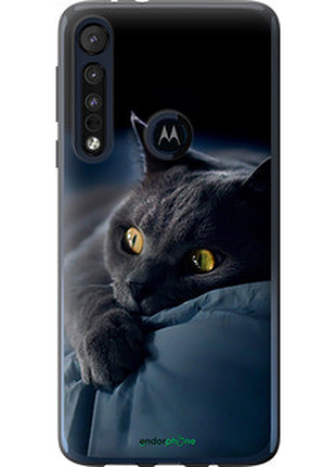 Чохол на motorola one macro димчастий кіт "825u-1812-2448"