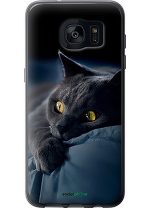 Чохол на samsung galaxy s7 edge g935f димчастий кіт "825u-257-2448"