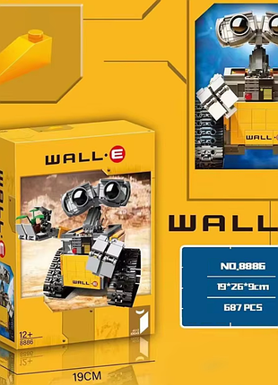 Уценка! конструктор "робот wall-e" — 687 деталей в стиле лего (фабрична коробка) валли