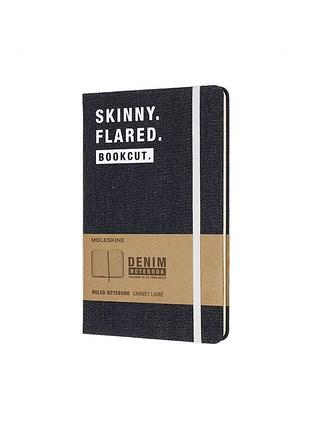 Записная книжка moleskine denim средняя, линейка skinny (lcdnqp060s)