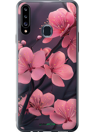 Чехол на samsung galaxy a20s a207f пурпурная сакура "6075u-1775-2448"