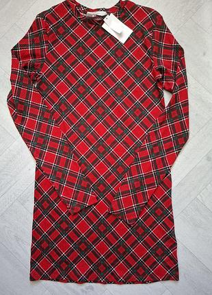 Новое платье h&amp;m в клетку (раздваенное/новое), р. 170