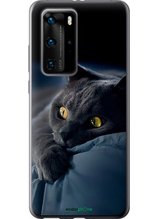 Чехол на huawei p40 pro дымчатый кот "825u-1839-2448"