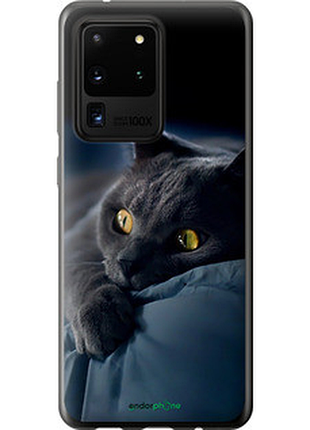 Чехол на samsung galaxy s20 ultra дымчатый кот "825t-1831-2448"