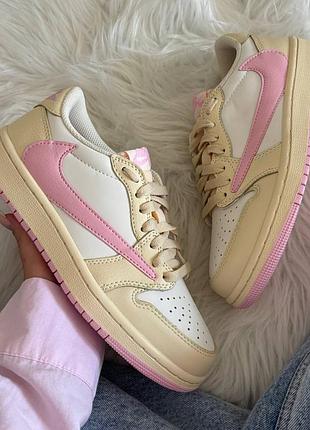 Jorgan 1 low x travis scott shy pink 2