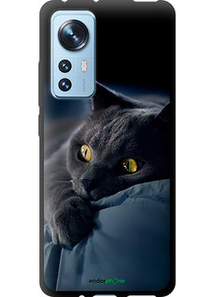 Чехол на xiaomi 12 дымчатый кот "825b-2555-2448"