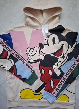 Нове тепле худі h&m міккі маус mickey mouse на байці, 158/164 р.