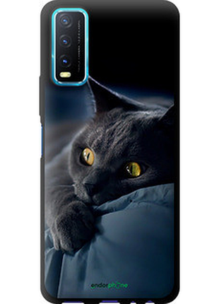 Чехол на vivo y20 дымчатый кот "825b-2078-2448"