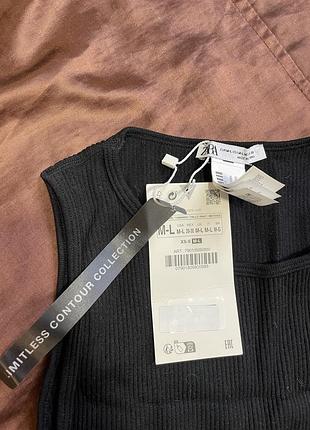 Чорний укорочений топ zara 5
