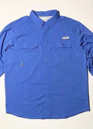 Чоловіча сорочка з довгим рукавом columbia pfg bahama ii long sleeve shirt vivid blue