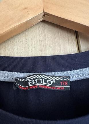 Темно-синий лонгслив bold 5