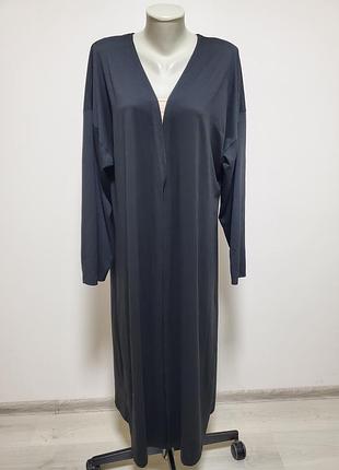 Красивый трикотажный коттоновый длинный кардиган