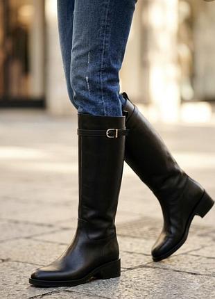 Высокие деми сапоги zara 2
