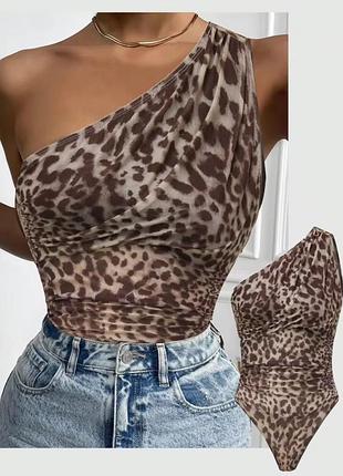 Боді леопардовий принт / леопардове боді 2