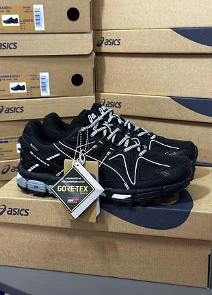 Asics gel-kahana 8 black white gore-tex водонепроникні термо кросівки асікс з мембраною