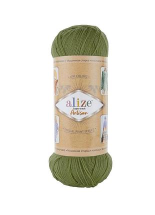 Alize artisan superwash, оливковый 139