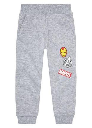Спортивні штани двунитка для хлопчика marvel avengers 387278 122-128 см (6-8 years) сірий