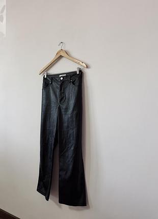 Прямі шкіряні брюки marks&spencer🌿 7