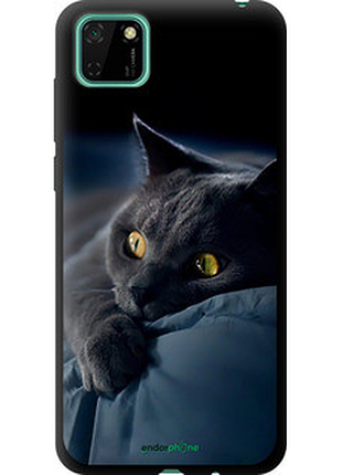 Чехол на huawei y5p дымчатый кот "825b-1936-2448"