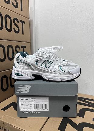 Кроссовки new balance 530 silver green / оптимальное беленс 530 белые зеленые 38 39 40 41 42 43