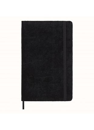 Записник moleskine velvet середній, лінійка чорний + бокс (lcnbvelvqp060d)