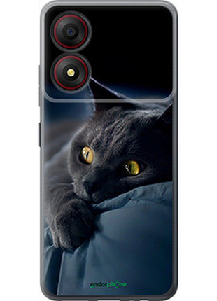 Чохол на zte blade a34 димчастий кіт "825u-3989-2448"