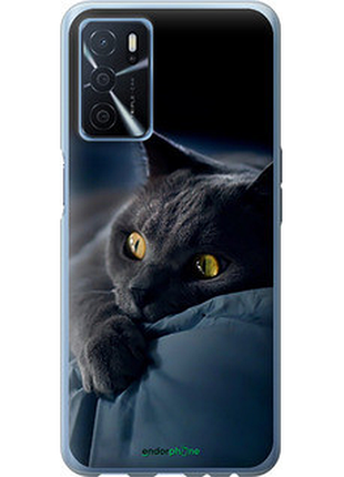 Чохол на oppo a54s димчастий кіт "825u-3473-2448"