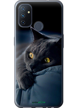 Чохол на oneplus nord n100 димчастий кіт "825u-2130-2448"