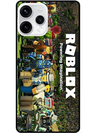 Силиконовый чехол бампер для oppo reno 15 с картинкой роблокс roblox