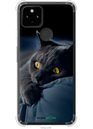 Чехол на google pixel 5a дымчатый кот "825sp-2286-2448"